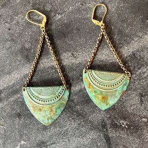 We Dream in Colour Brass earrings